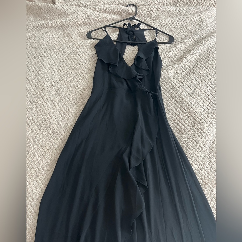 Black high low dress